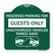 Signmission Reserved Parking for Guests Only Unauthorized Vehicles Towed Away With Tow Away Grap, GW-1818-23100 A-DES-GW-1818-23100 - alternate 1